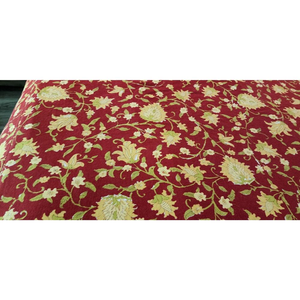 Pottery Barn Collette Vanessa Palampore Red Linen Blend Queen Full Duvet Sham - Picture 7 of 11